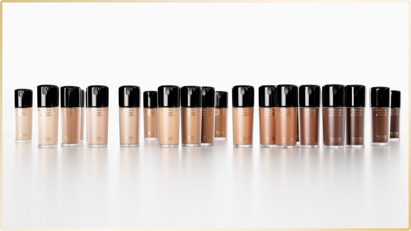 MAC Foundation product images of numerous shades